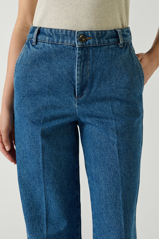 Jean California - Denim Bleu Delave - Coton - Femme
