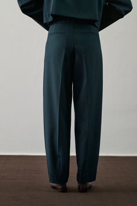 Pantalon Graham - Pétrole - Laine - Femme