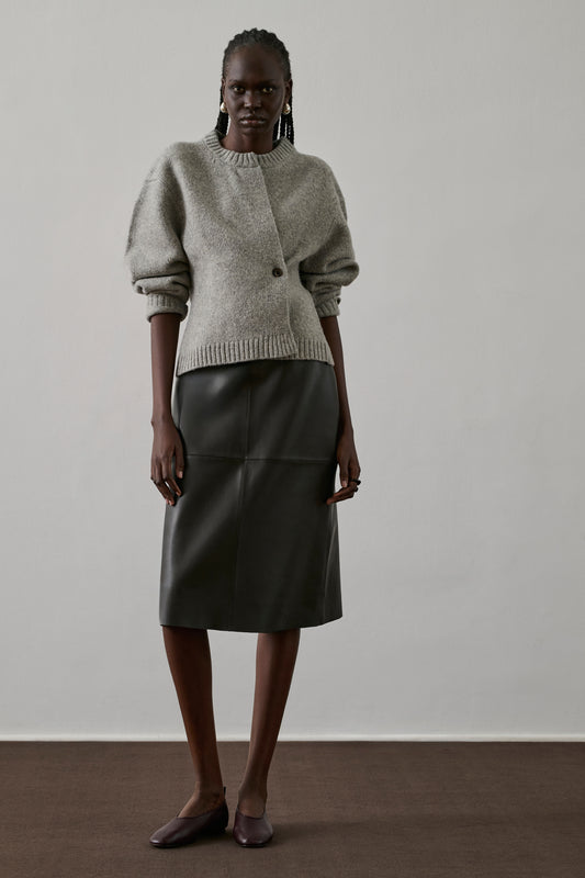 Cardigan Galileo - Gris Clair Chiné - Laine - Femme