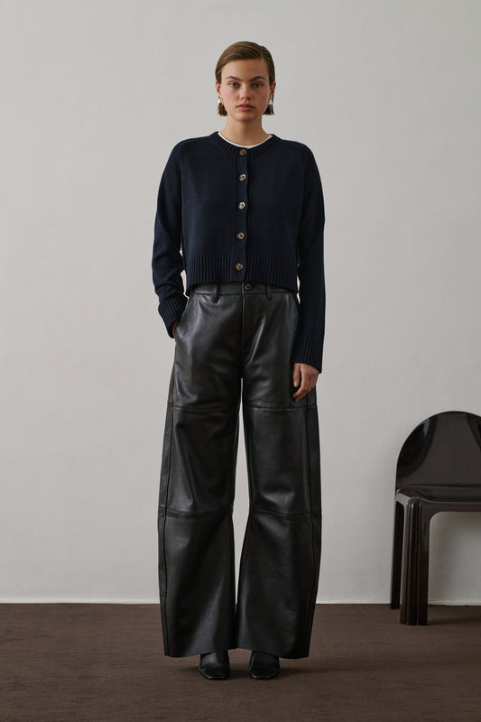 Cardigan Virginia - Navy - Laine - Femme