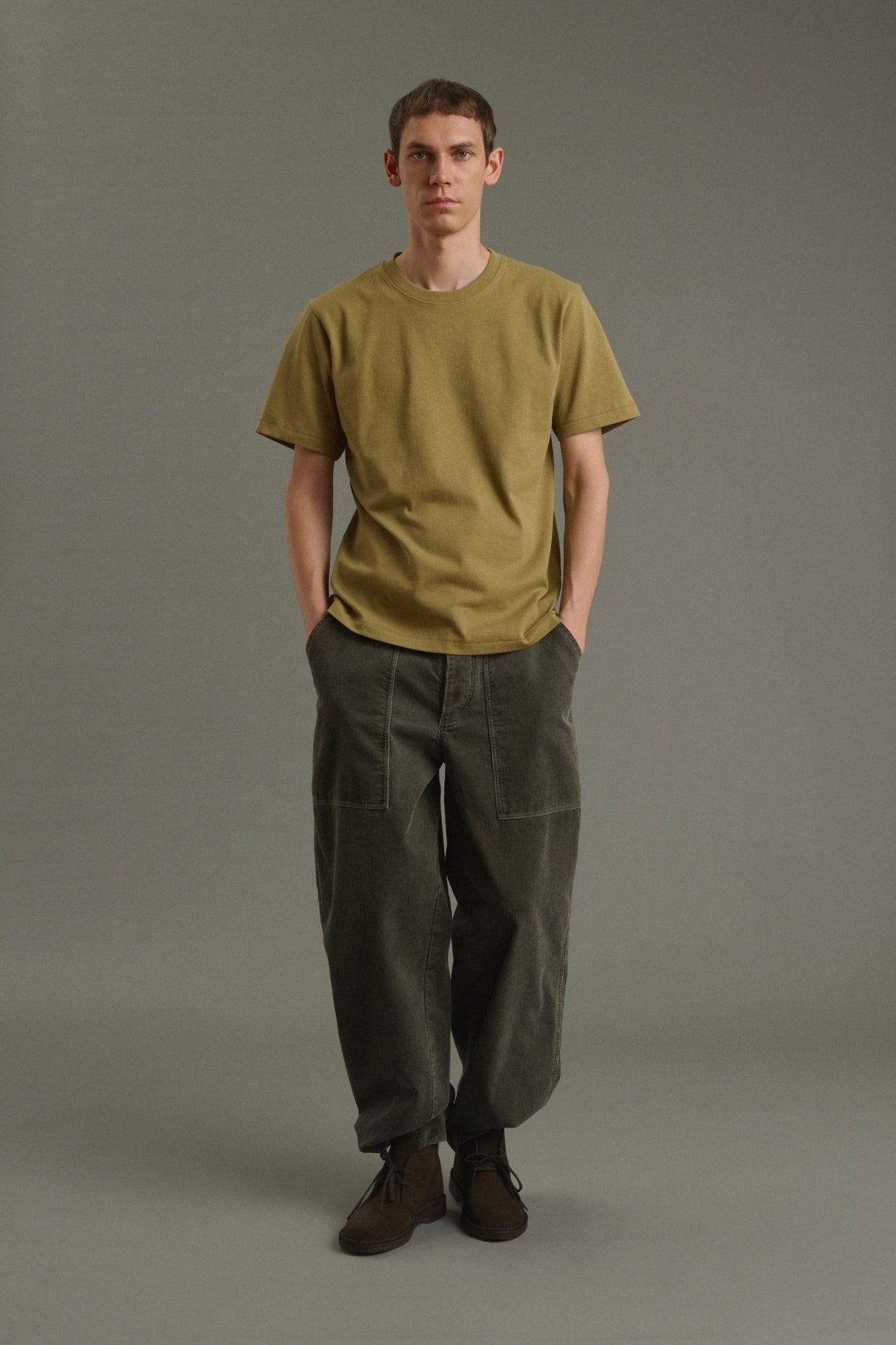 T-Shirt Owen - Light Khaki - Cotton - Men vue 1