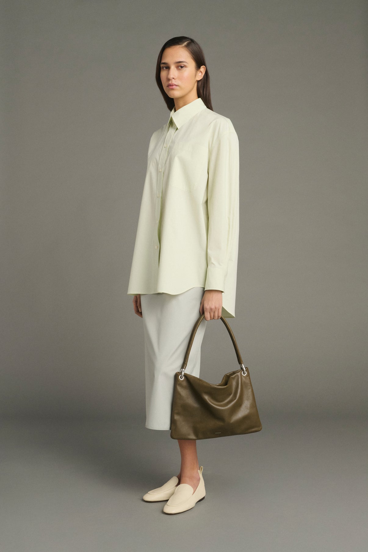 Carlotta shirt - Pale Green - Cotton - Women vue 3
