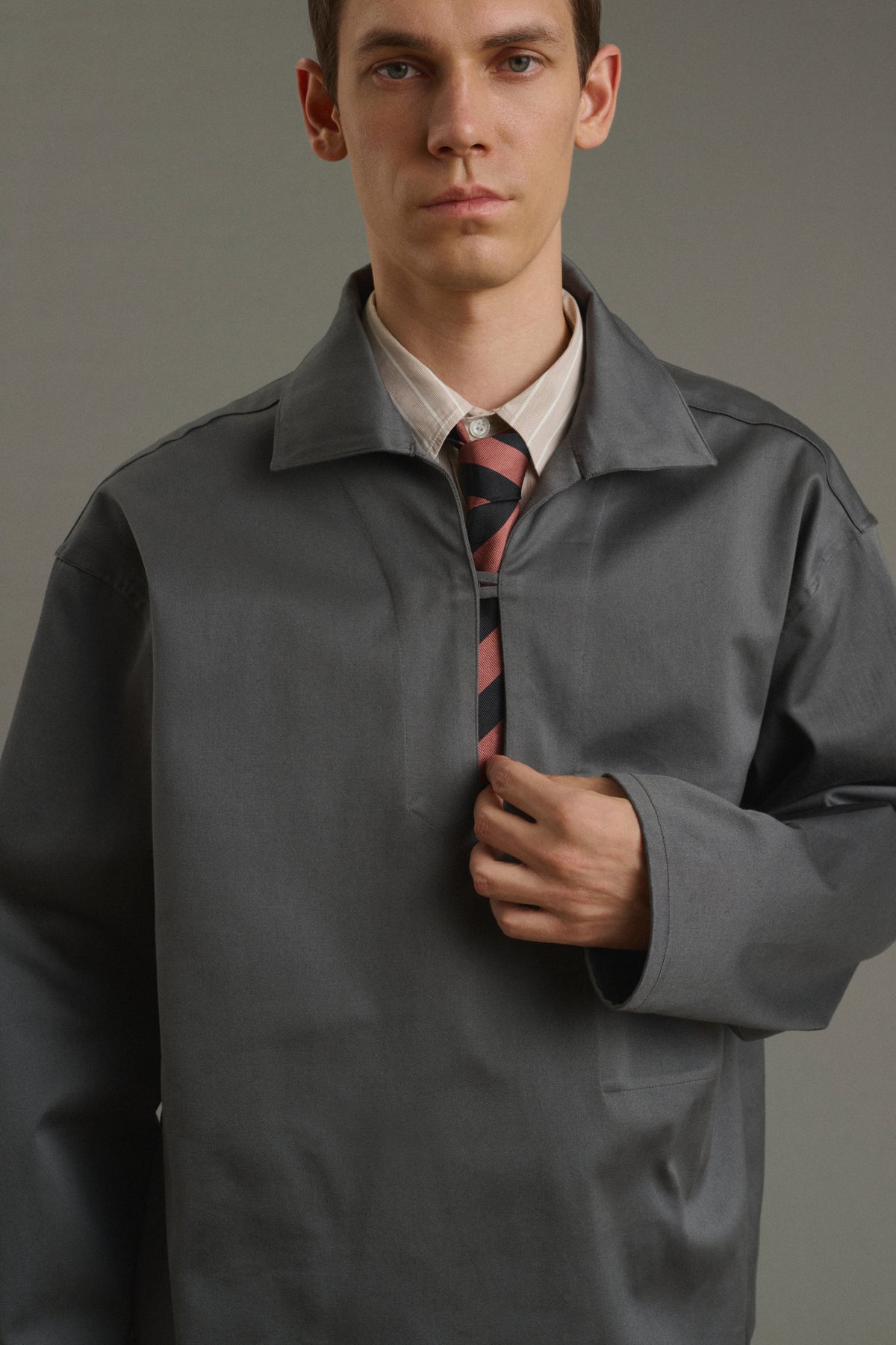 Pierre smock - Dark Grey - Cotton - Men