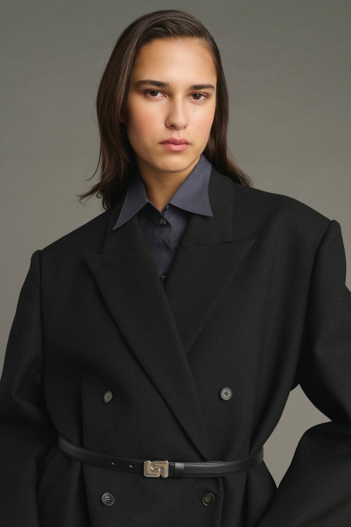 Jim Coat - Black - Wool - Women vue 5
