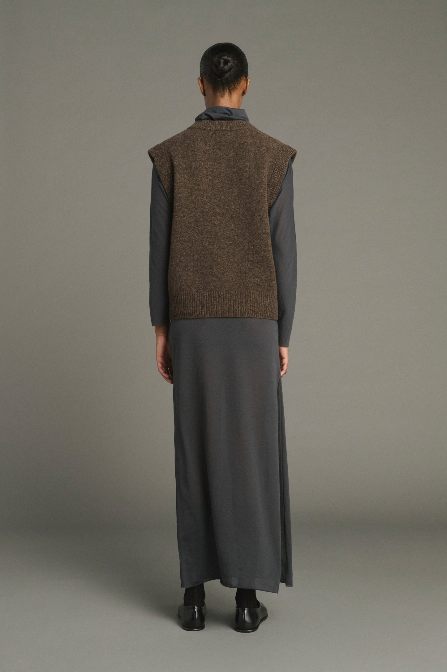 Karl pullover - Heathered Brown - Merino Wool - Women