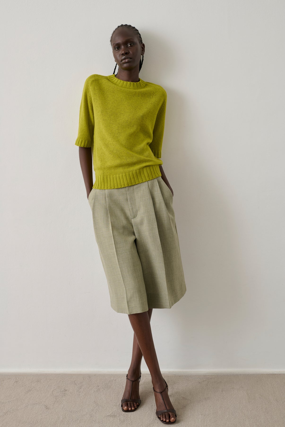 Pull Betina - Absinthe - Laine mérinos - Femme vue 1