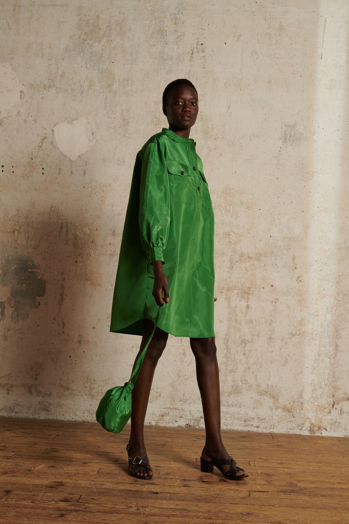 PLAISANCE GREEN DRESS vue 1