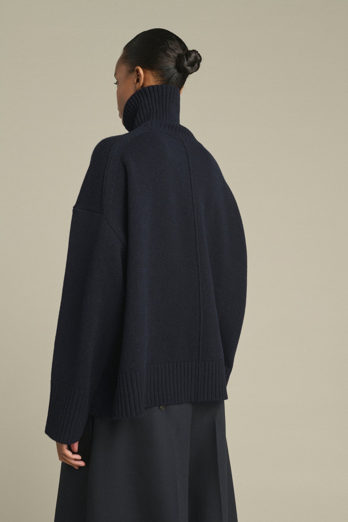 William Pullover - Navy - Merino Wool - Women vue 4