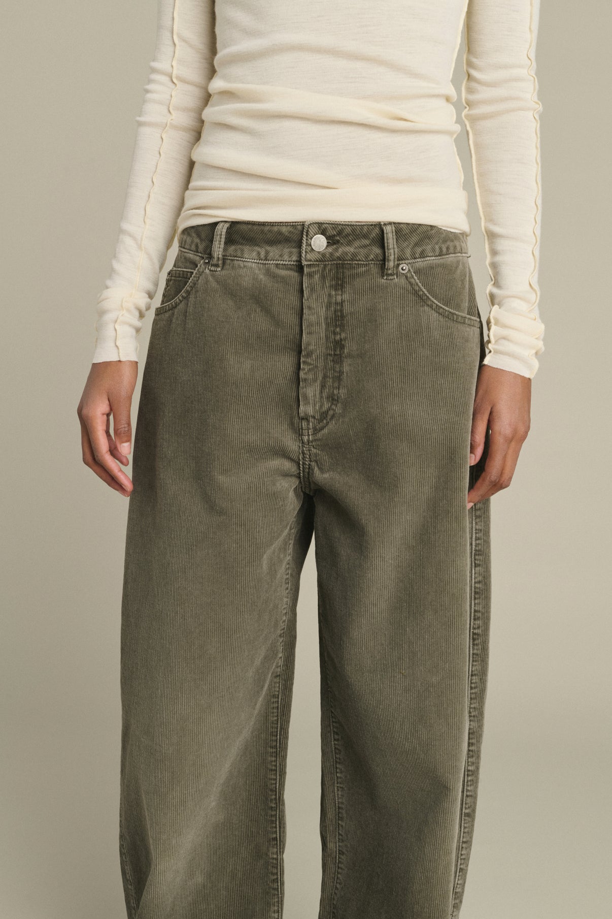 Hunter Trousers - Grey - Cotton - Women vue 6