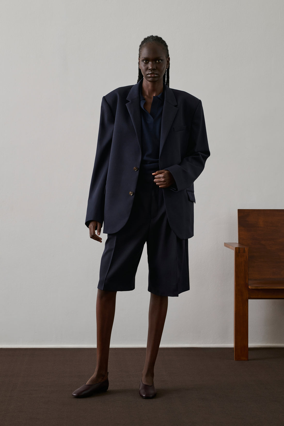 Polo Fleming - Navy - Laine - Femme