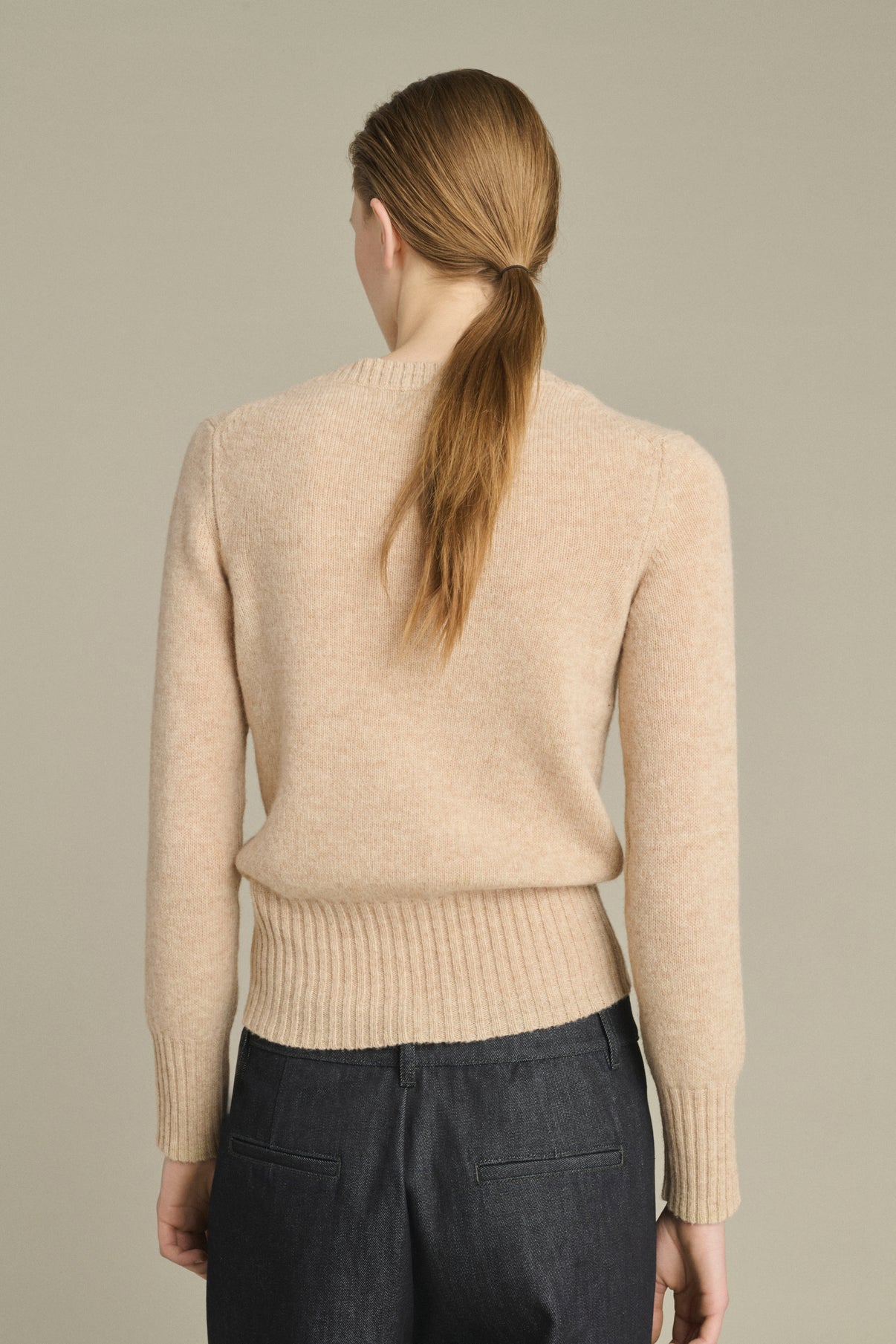 Pullover Gipsy - Ecru Marl - Merino Wool - Women vue 4