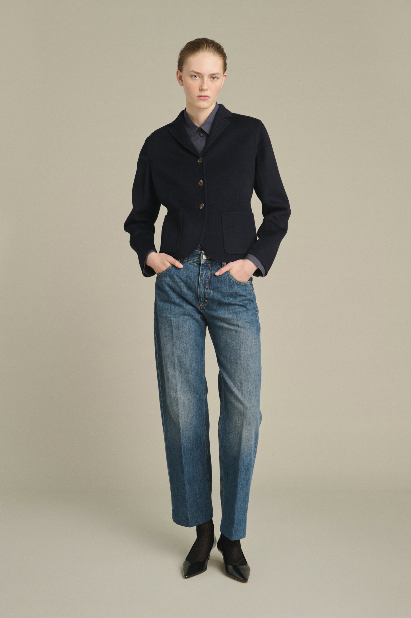 Hespera Jacket - Deep Navy - Wool - Women