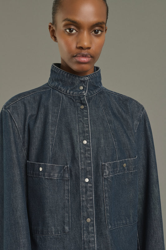 Leslie Shirt - Blue Grey - Cotton - Women