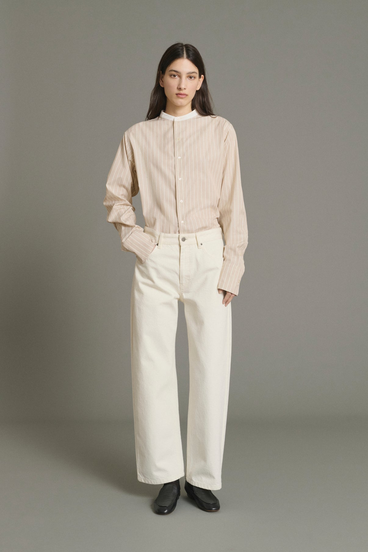 Jeans Harrison - Ecru - Cotton - Women vue 1