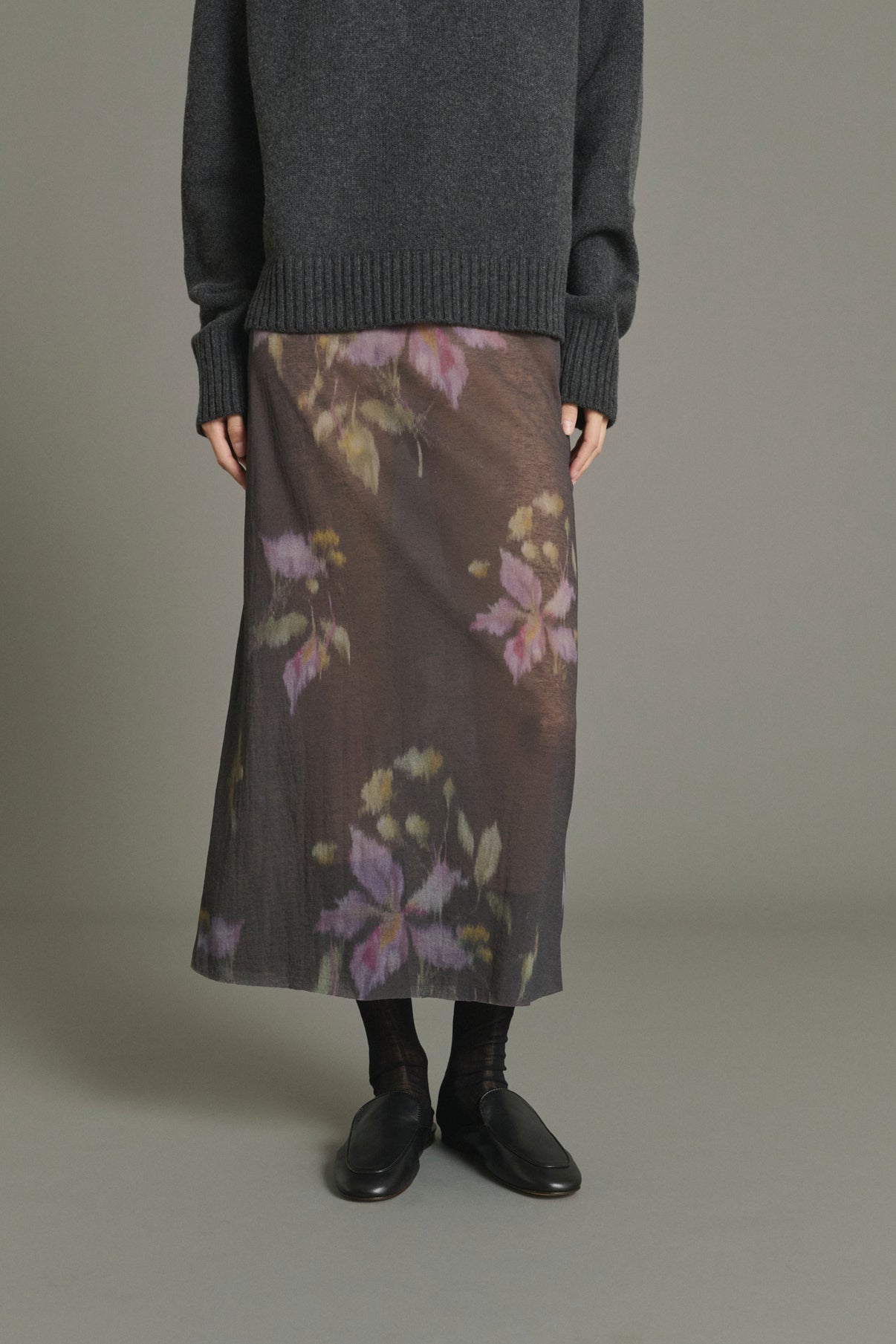 Skirt Bahia - Anthracite/Purple - Cotton - Women vue 2