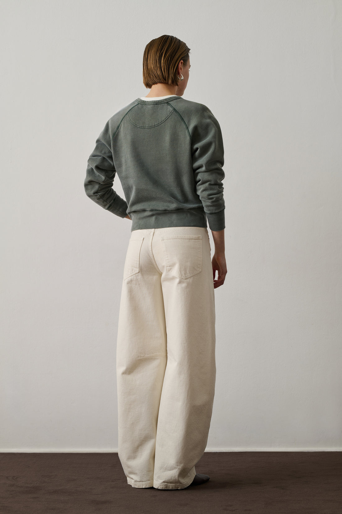 Sweatshirt Apollo - Gris Vert - Coton - Femme