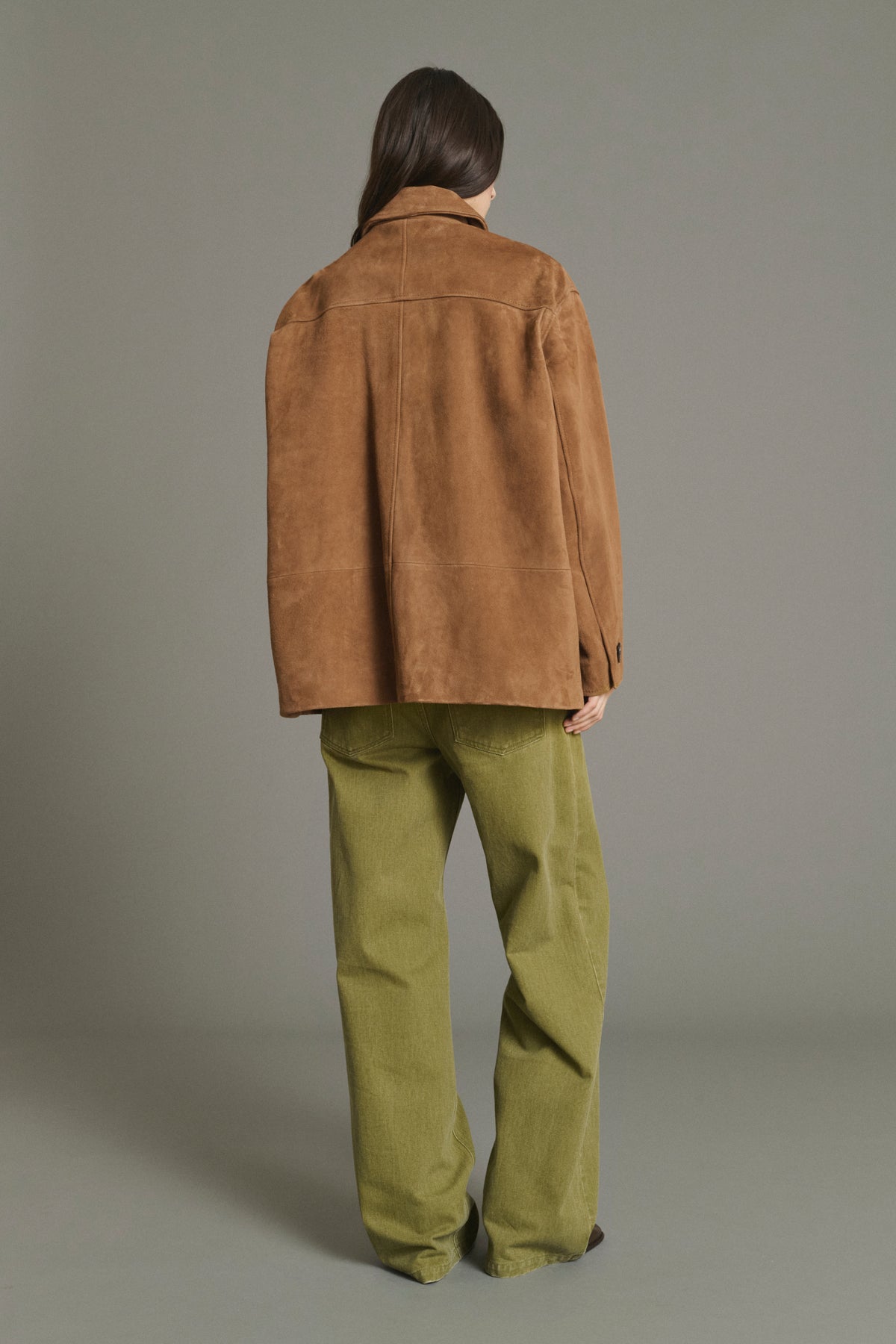 Jacket Vincenzo - Natural Split Leather Women - Soeur vue 2