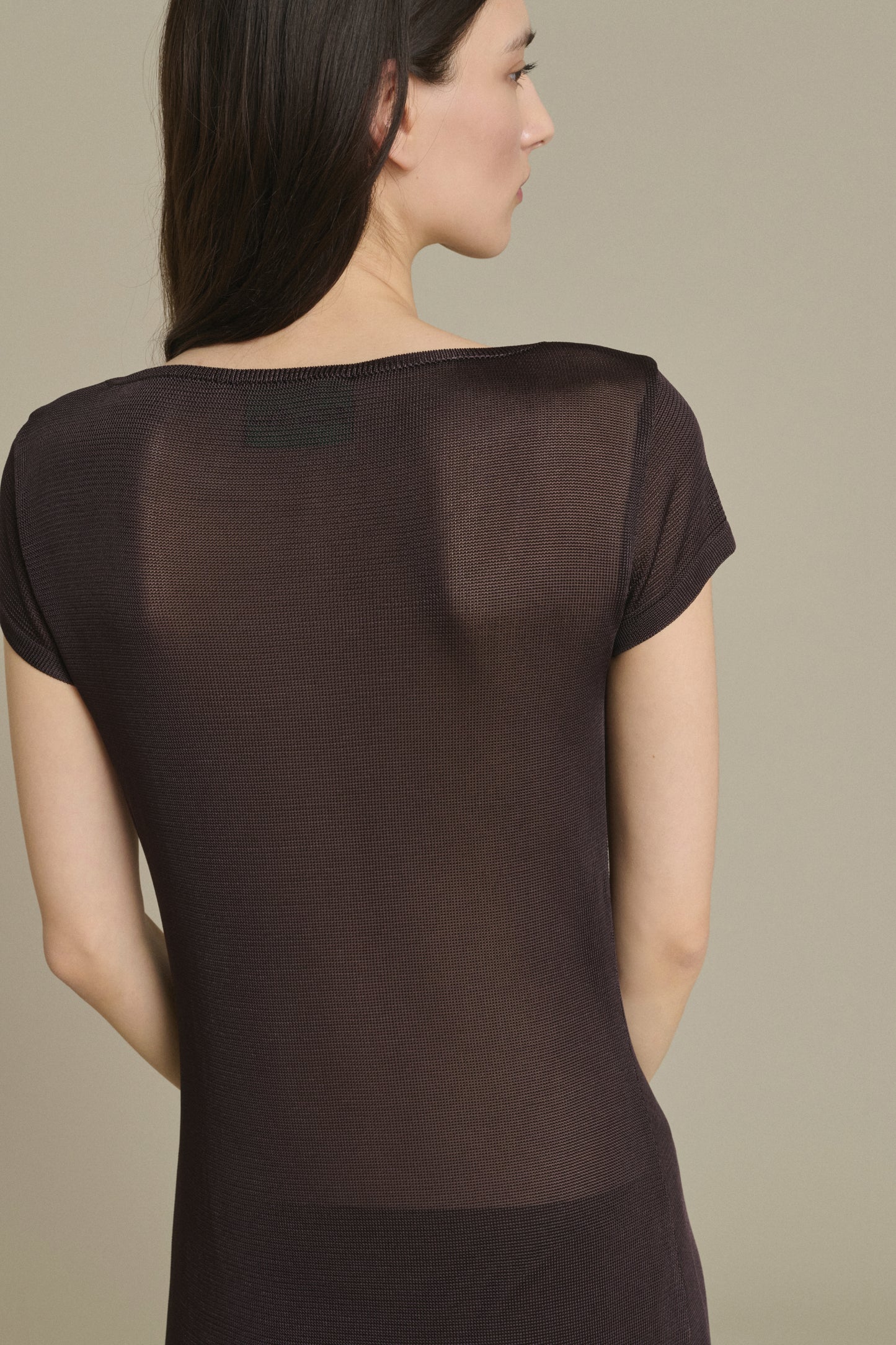 Ornella long mocha slit dress Soeur & TL180 - Soeur