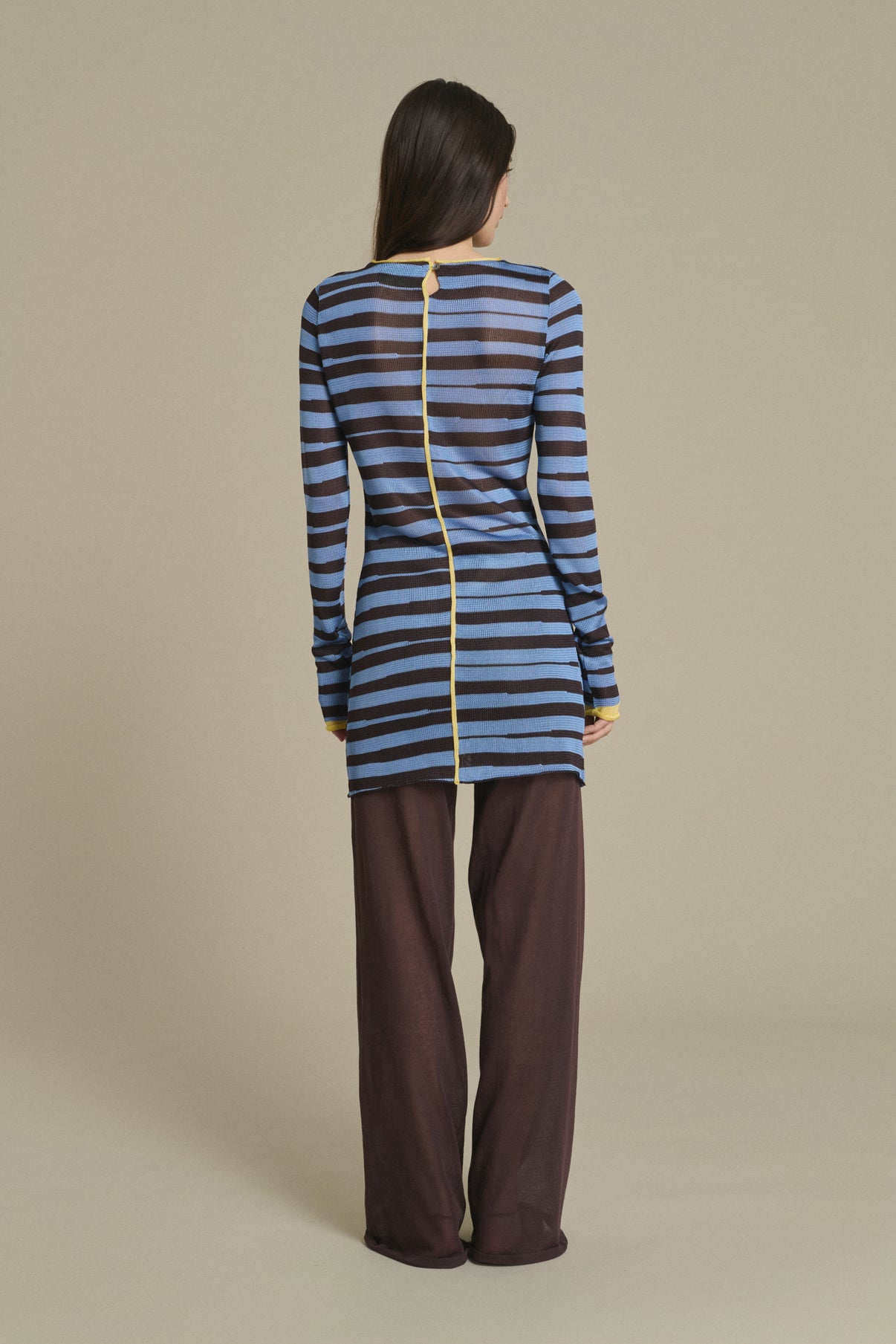 Momo mini striped mocha and sky blue dress Soeur & TL180 - Soeur vue 5