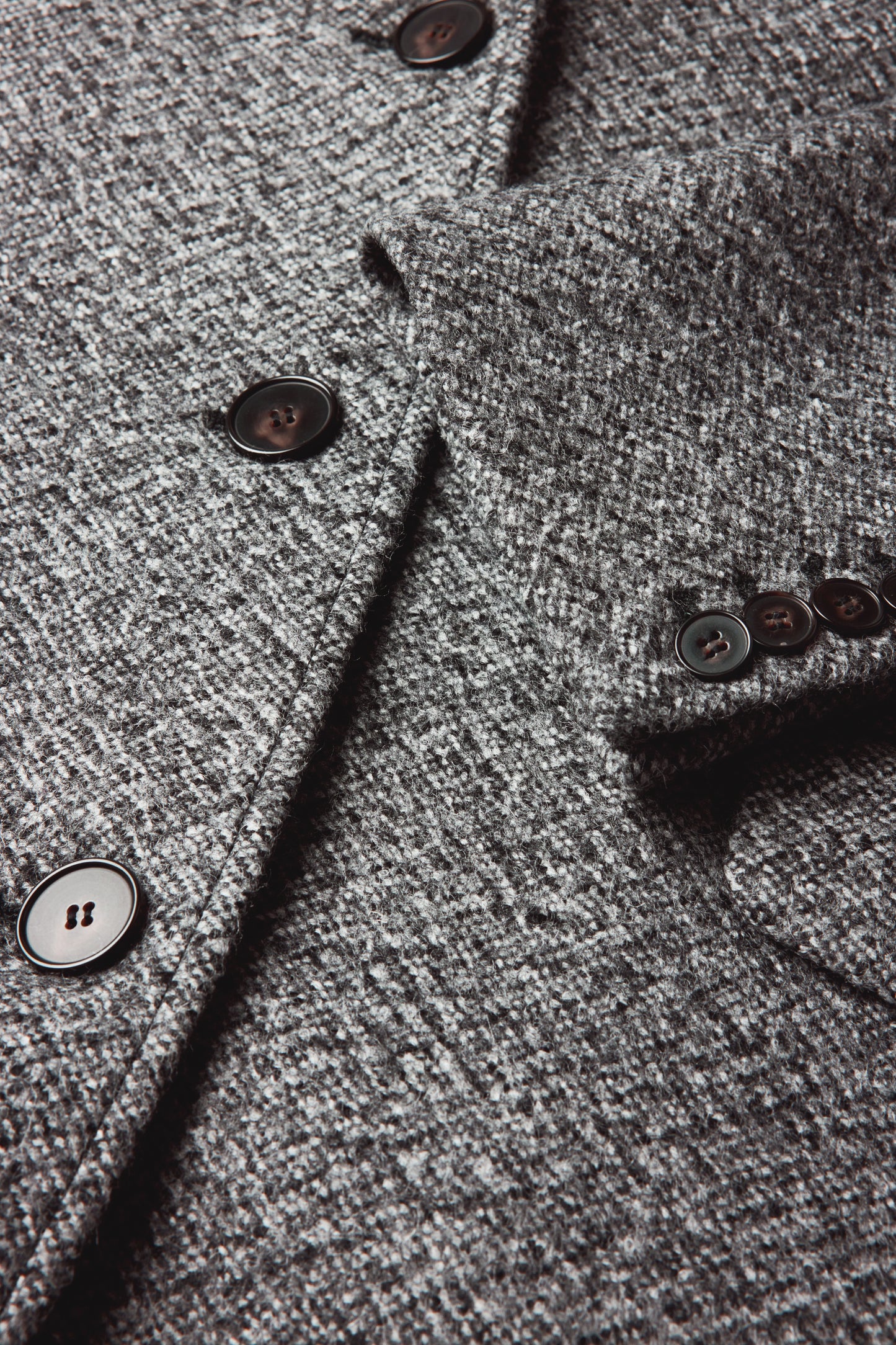 Leon Coat - Grey/Black - Wool - Women