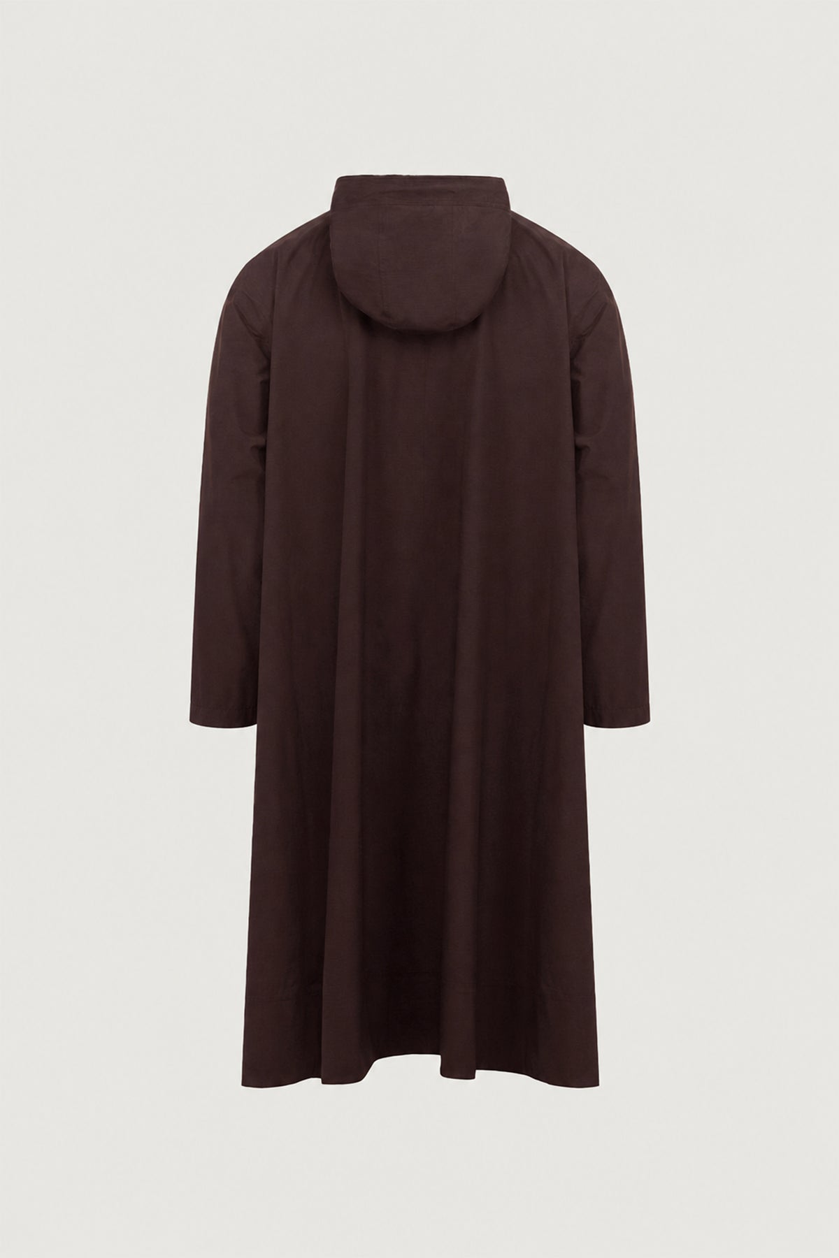 Pradel chocolate trench coat in recycled nylon | Soeur x K-Way®