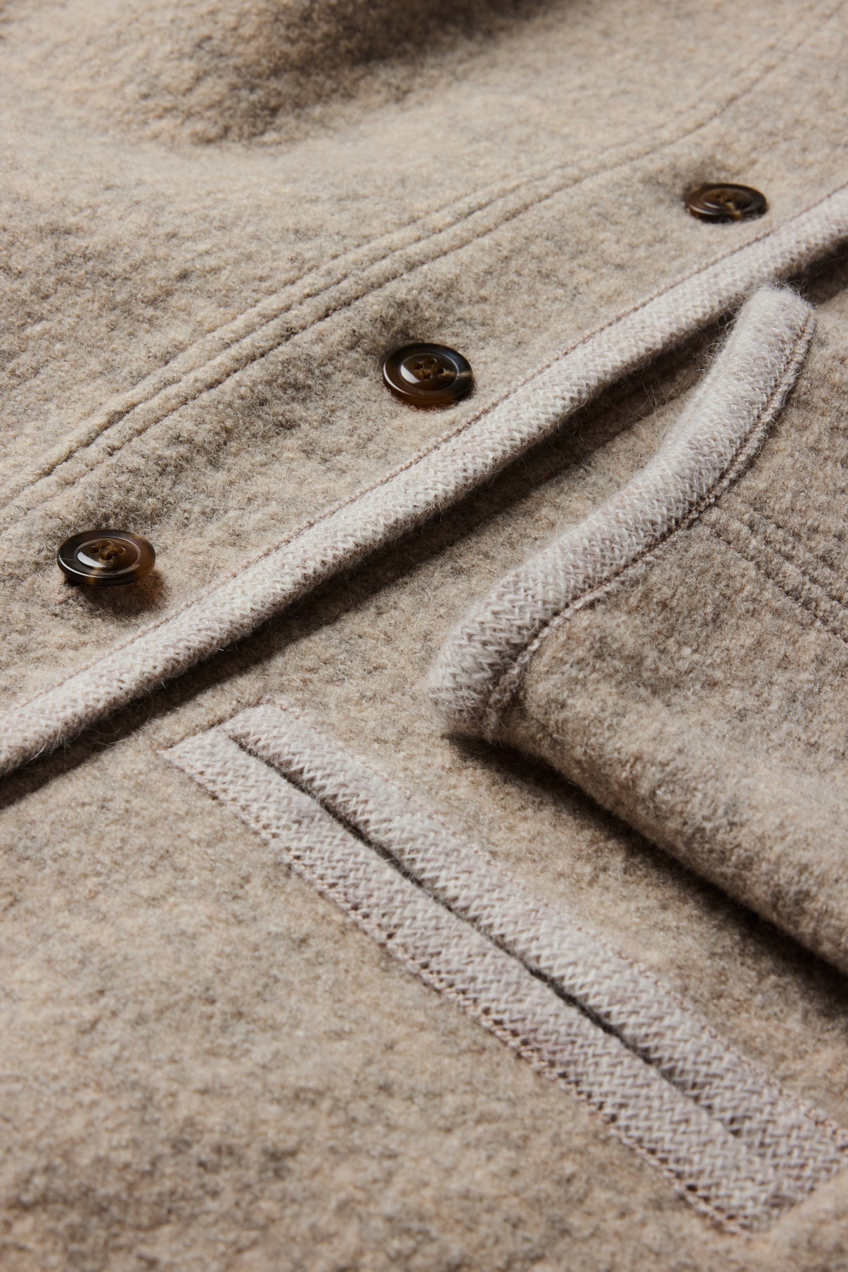 Olympe jacket - Beige/Grey - Wool - Women vue 6