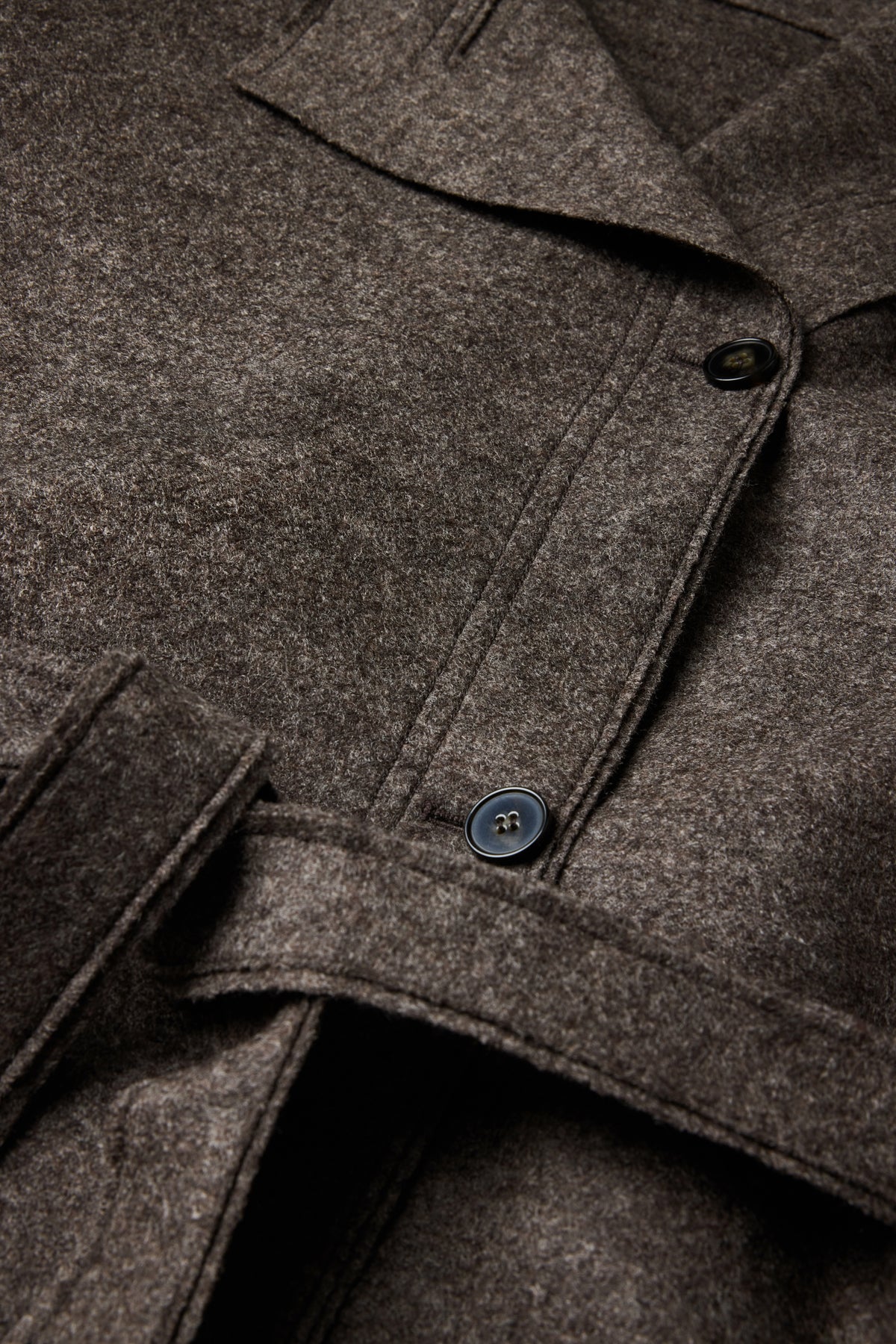 Gibson Trousers - Heather Taupe Wool Barrel Women - Soeur